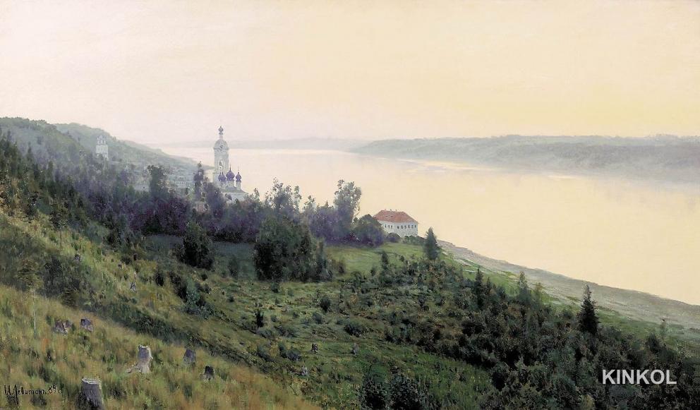 Картина И. И. Левитана «Вечер. Золотой Плёс»