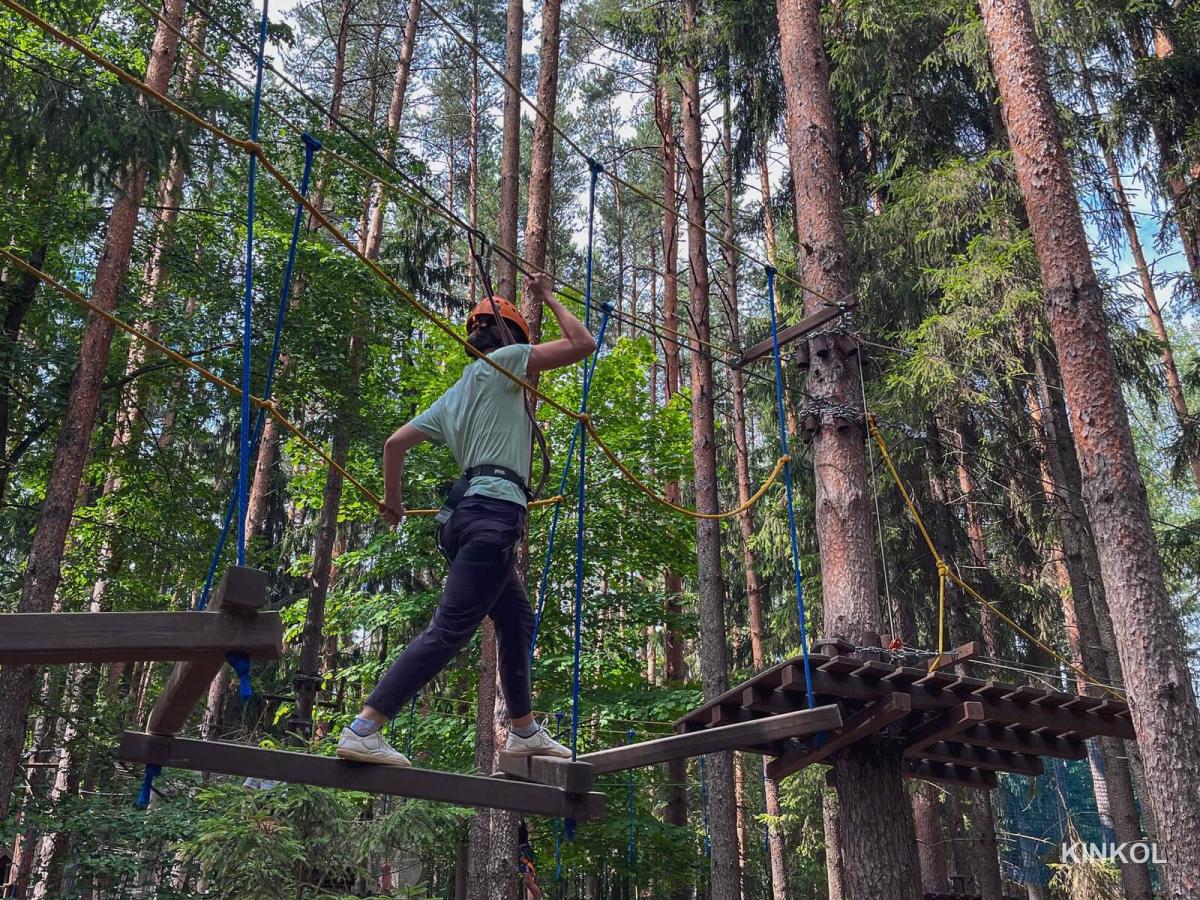 Верёвочные трассы в экопарке «Иволга» в Плёсе