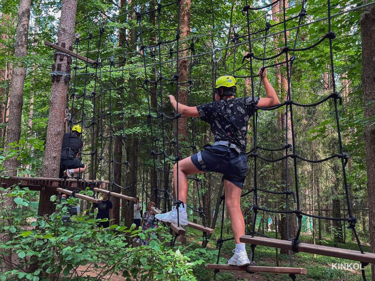 Верёвочные трассы в экопарке «Иволга» в Плёсе