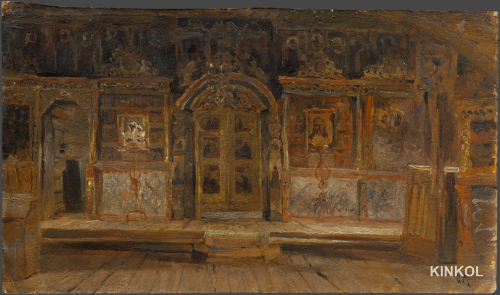 Внутри Петропавловской церкви в Плесе, на Волге